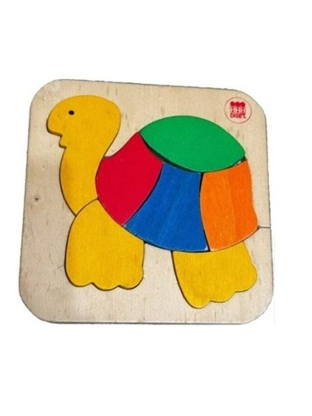 Diset Puzzle, Colorful Wooden Turtle Puzzle, Vintage Circa 1980s